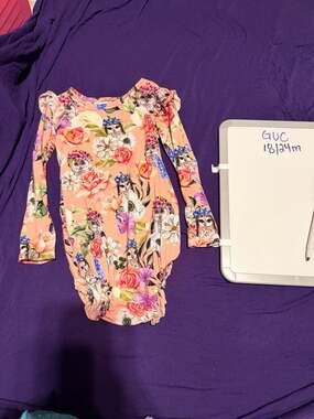Posh Peanut Floral Owl Long Sleeve Bodysuit 18-24M